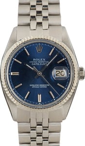 Rolex Datejust 36MM Stainless Steel, Fluted Bezel Pie-Pan Dial, Jubilee Band (1970)