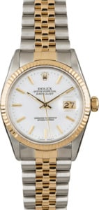 PreOwned Rolex Datejust 16013 White Index Dial