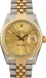 Rolex Datejust 16013 Stainless Steel and Gold