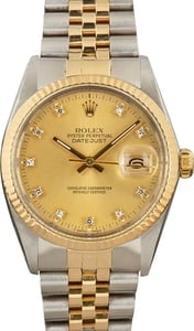 Rolex Datejust 16013 Diamond Champagne Dial