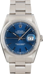 Used Rolex Datejust 16200 Blue Dial