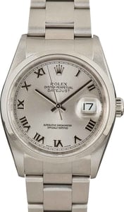 Rolex Datejust 16200 Silver Roman Dial