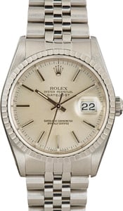 DateJust Rolex 16220 Silver Dial