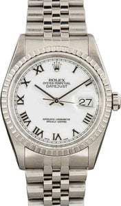 Pre-Owned Rolex Datejust 16220 Engine Turned Bezel