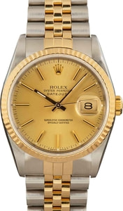 Pre-Owned Rolex Datejust 16233 Champagne Dial