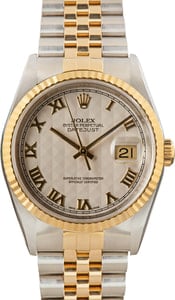 Rolex Datejust 36 Pyramid Dial 16233 Two Tone