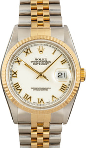 Rolex Datejust 36 16233 White Roman Dial