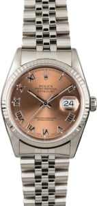 PreOwned Rolex Datejust 16234 Salmon Dial