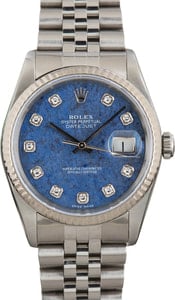 Rolex Datejust 16234 Diamond Sodalite Dial