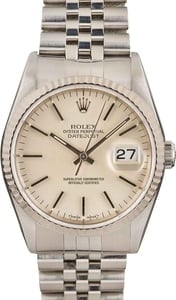 Pre-Owned Rolex Datejust 16234 Silver Index Dial