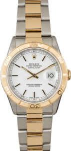 Pre-Owned Rolex Datejust Turn-O-Graph 16263 White Dial