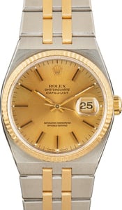 Rolex Datejust 36MM Steel & 18k Gold, Integral Band Champagne Index Dial, B&P (1991)