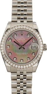 Rolex Datejust 31MM Black Mother Of Pearl Dial Diamond Bezel, Rolex Papers (2016)