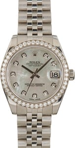 Rolex Datejust 31MM Mother of Pearl Diamond Dial Stainless Steel Jubilee, B&P (2017)