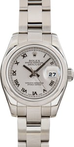 Ladies Rolex Datejust 179160 Rhodium Roman Dial