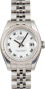 Used Rolex Datejust 179174 White Roman Dial