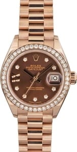 Rolex Ladies Diamond Datejust 279135 Rose Gold