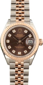 Pre-Owned Ladies Rolex Datejust Ref 279171 Chocolate Diamond Dial
