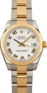 Used Rolex Datejust 31 Steel & Gold 178273 White Roman Dial