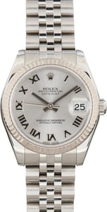 Pre-Owned Ladies Rolex Datejust 31 Ref 178274 Rhodium Roman Dial