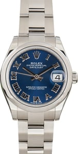 Pre-Owned Rolex Datejust 31 Ref 278240 Blue Roman Dial