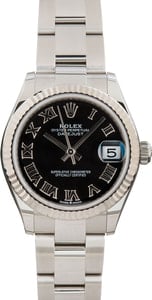 Ladies Rolex Datejust Ref 278274 Black Dial