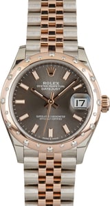 Used Two Tone Ladies Rolex Datejust Ref 278341RBR Slate Dial