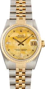 Used Ladies Rolex Datejust Mother of Pearl Teardrop Diamond Dial Ref 68273