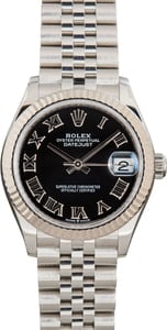 Ladies Rolex Datejust Ref 278274 Black Dial