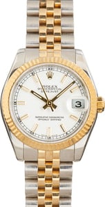 Rolex Datejust Ref 178273 White Dial