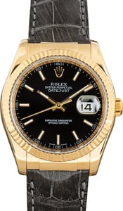 Used Rolex Datejust 36 Ref 116138 Leather Strap