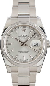 Rolex Datejust Ref 116200 Silver Dial