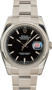 Rolex Datejust Ref 116200 Black Dial