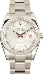 Pre-Owned Rolex Datejust 36 Ref 116200 Silver Dial
