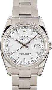 Rolex Datejust Ref 116200 White Dial