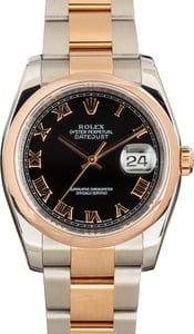 Used Two Tone Rolex Datejust Ref 116201 Everose Gold