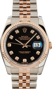 Rolex Datejust 36 ref 116231 Black Diamond Dial