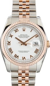 Pre-Owned Rolex Datejust 36 Ref 116231 White Roman Dial