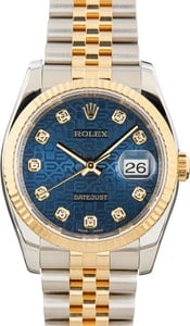 Rolex Datejust 36 ref 116233 Blue Jubilee Diamond Dial