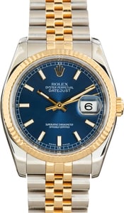 Pre-Owned Rolex Datejust 36 Blue Dial Ref 116233