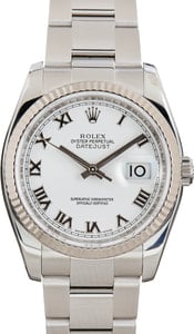 Rolex Datejust 116234 White Roman Dial