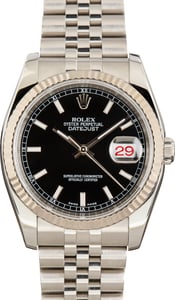 Pre-Owned Rolex Datejust 36 Ref 116234 Black Dial