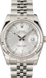Used Rolex Datejust 36 Ref 116234 Silver Dial
