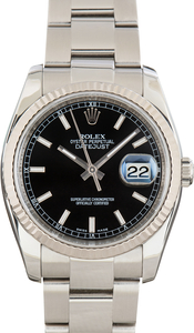 Used Rolex Datejust 36 Ref 116234 Black Index Dial