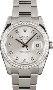 Rolex Datejust 36 Ref 116244 Silver Diamond Dial