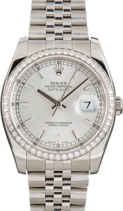 Rolex Datejust 116244 Stainless Steel Silver Index Dial