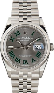 Used Wimbledon Dial Rolex Datejust 36 Ref 126200 Jubilee Band