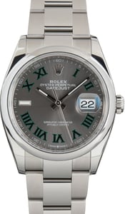 Pre-Owned Rolex Datejust 36 Slate Wimbledon Dial Ref 126200
