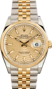 Pre-Owned Rolex Datejust 36 Ref 126203 Fluted Motif Dial
