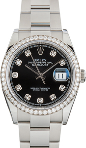 Used Rolex Datejust 36 Ref 126284 Black Diamond Dial
